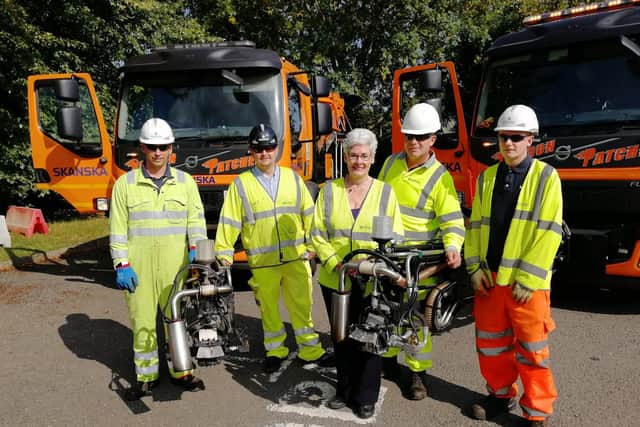 The Dragon Patcher team with Cllr Constance. Photo: Oxfordshire County Council