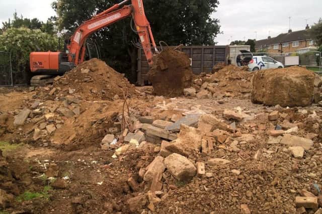 Demolition work is completed at The Hill Youth and Community Centre to make way for a new one. Photo: Cherwell District Council NNL-180509-104610001