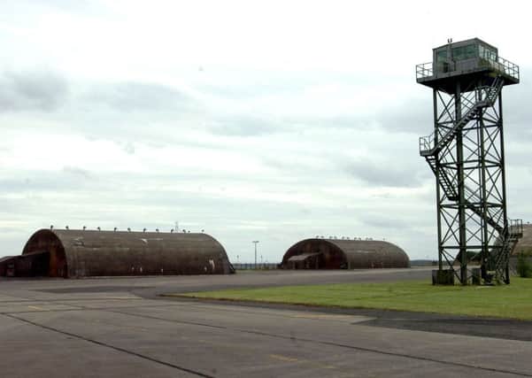A watch tower and bunkers at the former airbase at Upper Heyford