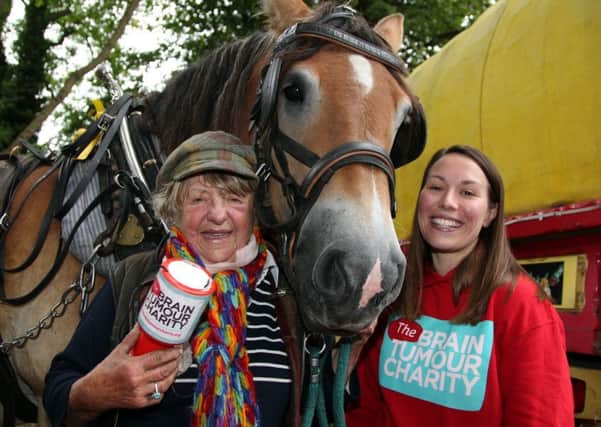 Daisy Sadler returns home to Tadmarton from five-month trip to Scotland in her horse-drawn wagon raising money for The Brain Tumour Charity greeted back by Steph Bird NNL-180923-133931009