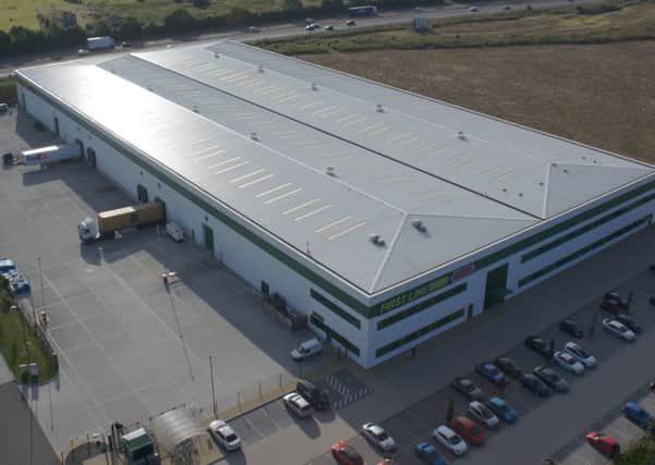 An aerial view of First Lines warehouse in Banbury.