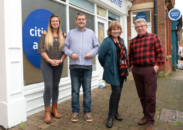 Banbury CAB staff. From the left, Hayley Watson, Keith Watson, Sharon Graham and Andrew Carter. NNL-181016-153753009