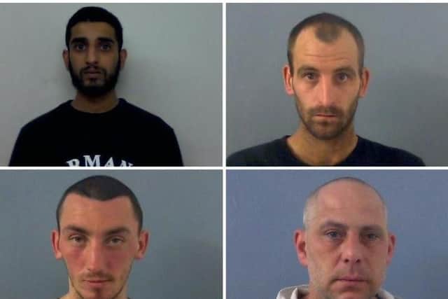 (Clockwise from top left) Tayaub Hussain, Carl Rigby, Richard Jakeman and Carl Bleach. Photos: Thames Valley Police