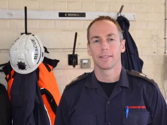 Kidlington Fire Station watch manager Ellis Bicknell. Photo: Oxfordshire County Council