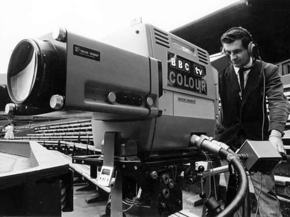 A Wimbledon tennis match in 1967 was the first to be transmitted in colour. Photo: TV Licensing