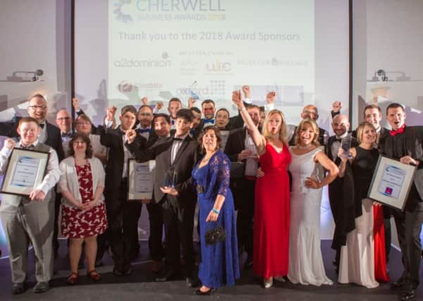 Cherwell Business Awards 2018 Winners group photo (courtesy Vine House Studios) NNL-180514-145359001