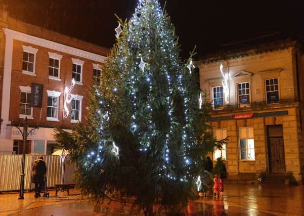 Banbury Christmas lights switch-on. Market Place tree, 2017