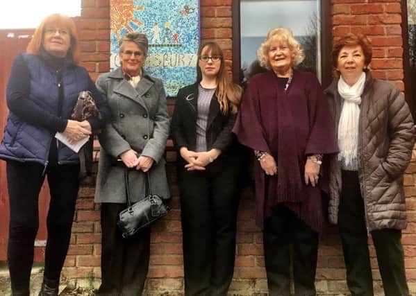 (L-R) Pamela Hawkins, Joyce McAdam, Cllr Hannah Banfield, Penelope White and Lee Groenewald are among those concerned about Tarmac's plans to work 24 hours a day NNL-181121-113816001