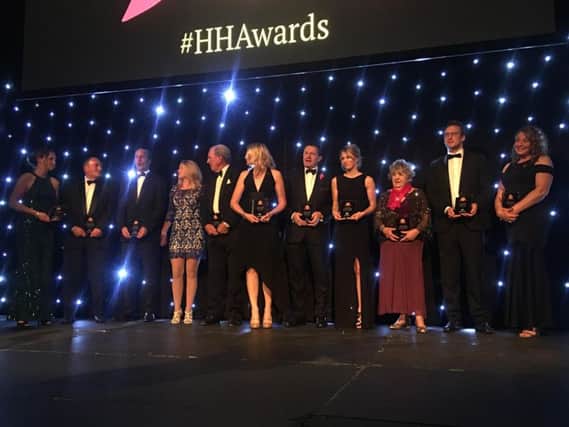 The winners at the Horse & Hounds awards, including Daisy Sadler (third from right). Photo: The Brain Tumour Charity