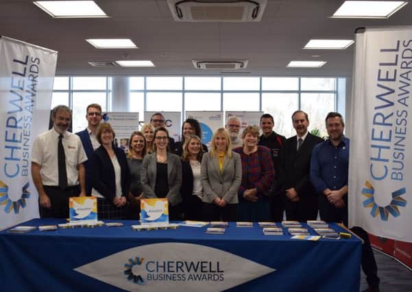 Cherwell Business Awards 2019 launch - main sponsors with past winners and finalists NNL-181121-152349001