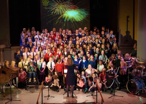 Children Singing for Children finale at St Mary's Church, Banbury (courtesy Harry Rhodes Tudor Photography)