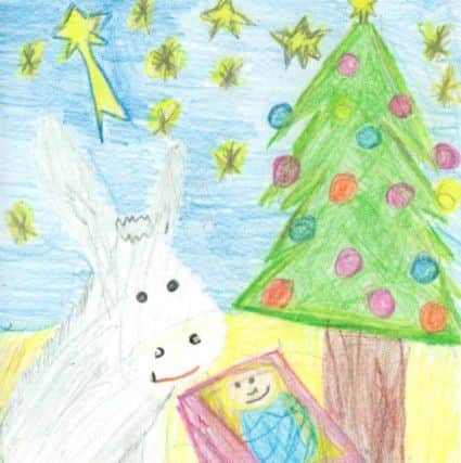 The design of Blanka Preweda, eight, from Queensway Primary School, which will be on Victoria Prentis' Christmas cards this year NNL-181127-163811001