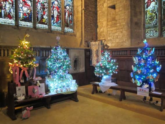 Displays at last year's Adderbury Christmas Tree Festival