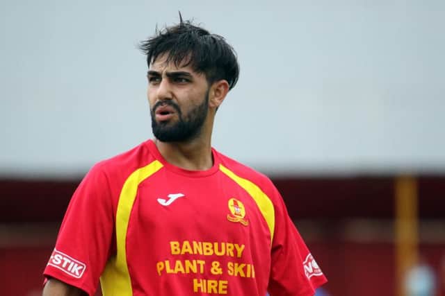 Ravi Shamsi got Banbury United's goal in the Boxing Day defeat at Stratford Town
