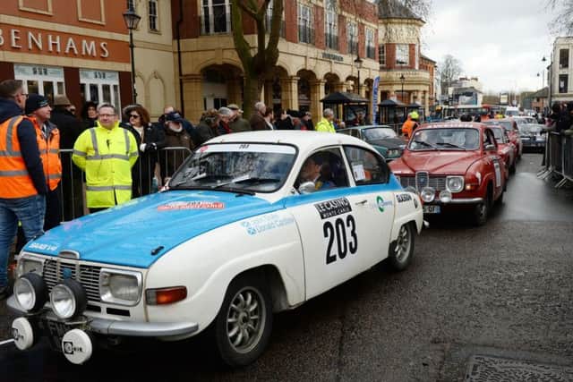 Banbury stage of The Historic Monte-Carlo Rally. Competitors wait for the start. NNL-180102-172247009