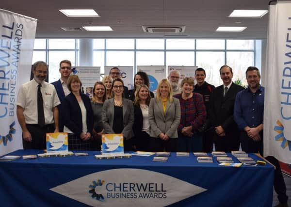 Cherwell Business Awards 2019 launch - main sponsors with past winners and finalists NNL-181121-152349001