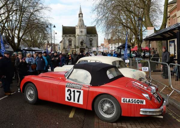 Competitors gather at the start of the Banbury stage of the Rallye Monte Carlo Historique NNL-180102-171357009