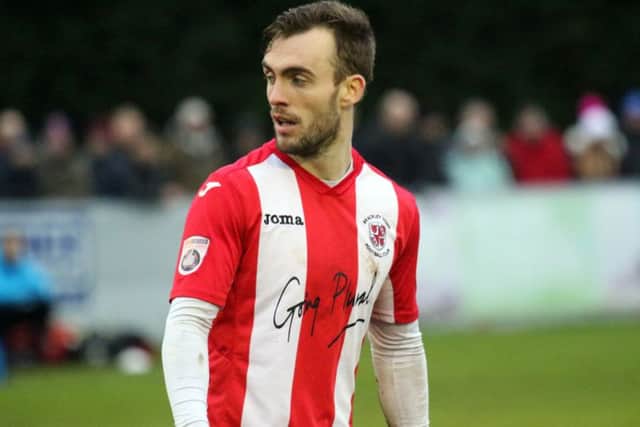 Shane Byrne gave Brackley Town the lead at Hereford