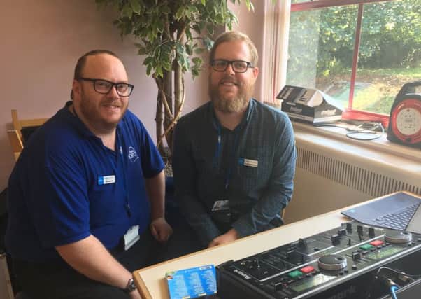Radio Horton chairman Anthony Brown (right) and events coordinator Bill Warren at the Horton General Hospital's celebration of the NHS's 70th birthday NNL-180718-102612001