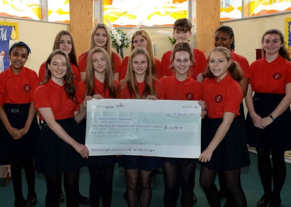The Blessed George Napier School Choir, Banbury, raised over £2,500 for Breast Cancer Awareness. NNL-190115-143338009