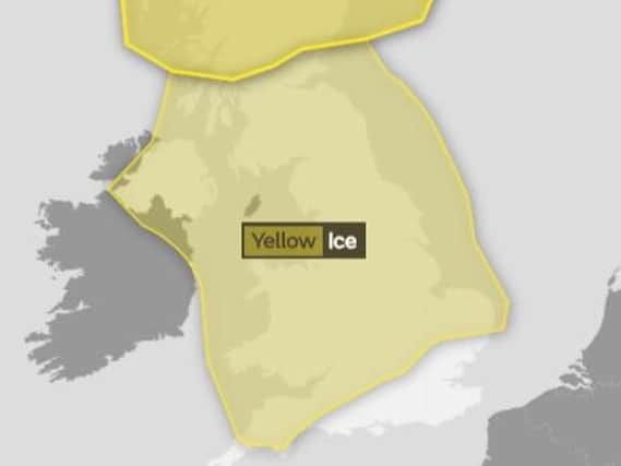 Yellow warning from Met Office