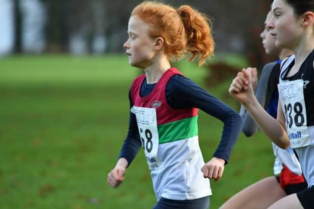 Isla McGowan on her way to fourth place for Banbury Harriers