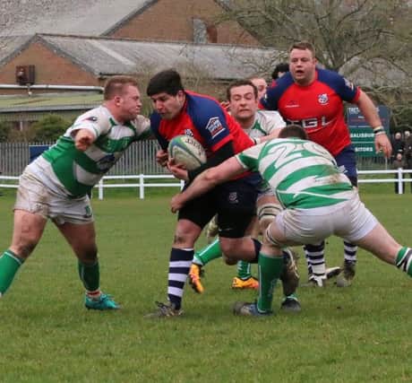Steve Potter tries to find a way through for Banbury Bulls at Salisbury. Photo: Simon Grieve
