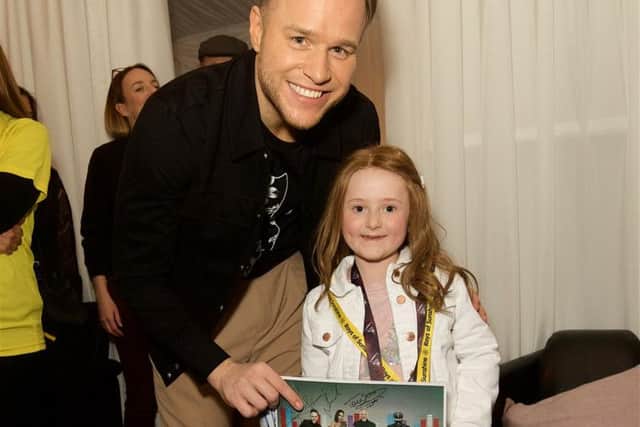 Anna with her idol, Olly Murs