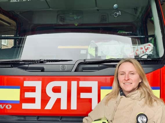Clare Crisp; on call firefighter