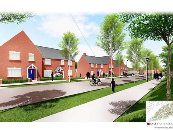 A computer-generated image of how the scheme off Turweston Road, Brackley, will look once completed. Photo: Catalyst