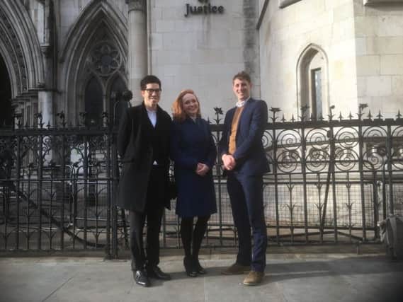 KTHG appeal legal team Leon Glenister, Samantha Broadfoot QC and Rowan Smith