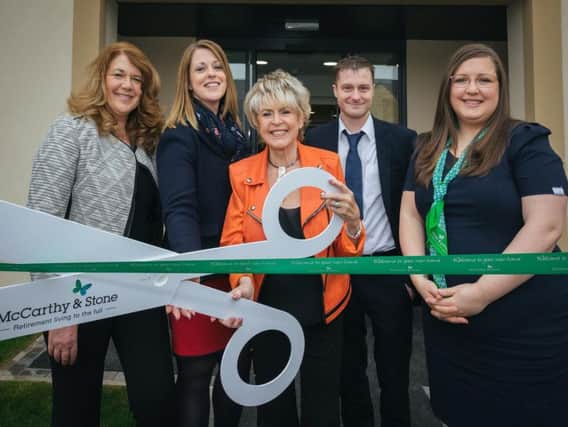 Gloria Hunniford cuts the ribbon on McCarthy & Stone's new development for older people, Watson Place, in Chipping Norton. Photo: McCarthy & Stone