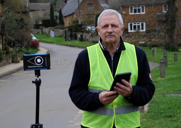 Tim Hewlett with the Hornton Speed Watch camera. NNL-190904-212556009