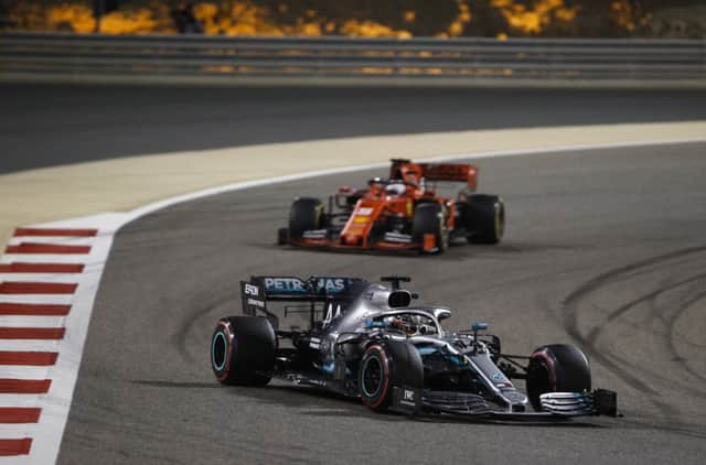 Lewis Hamilton on his way to victory in Sunday's 2019 Bahrain Grand Prix, Photo: Wolfgang Wilhelm NNL-190104-110700002