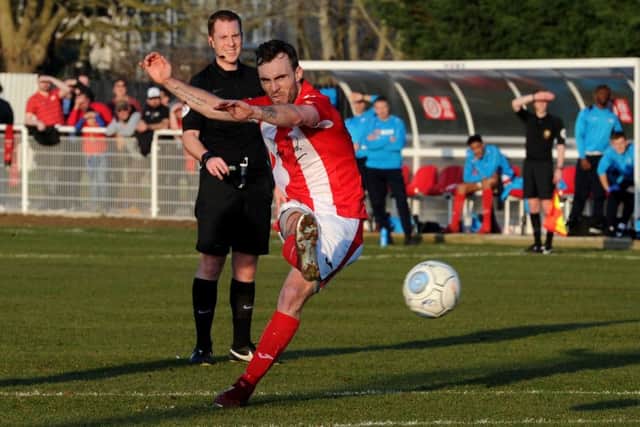 Shane Byrne missed a penalty for Brackley Town at Chester