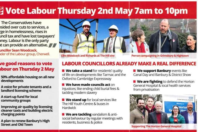 The whole Labour leaflet with the photoshopped picture in the bottom right corner
