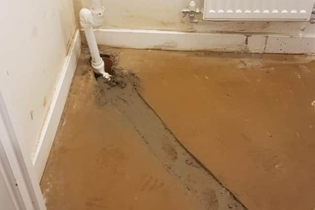 After discovering plumbing hadn't been installed in a utility room Persimmon workers came and 'fixed' the problem