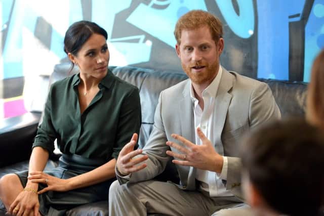 Prince Harry and Meghan Markle, the Duke and Duchess of Sussex on an official visit. They have been forced out of their Great Tew home by intrusive photograpy SUS-190321-170631003