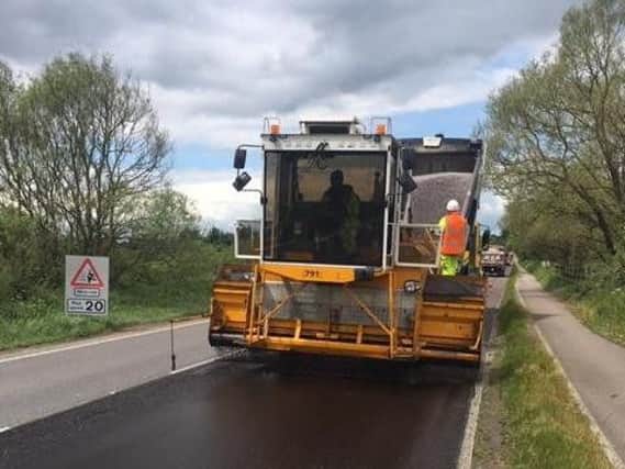 Road resurfacing in Oxfordshire. Photo: Oxfordshire County Council