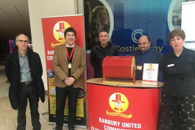 The first draw for Banbury United Football Club's new lottery was held in Castle Quay Shopping Centre
