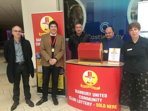 The first draw for Banbury United Football Club's new lottery was held in Castle Quay Shopping Centre