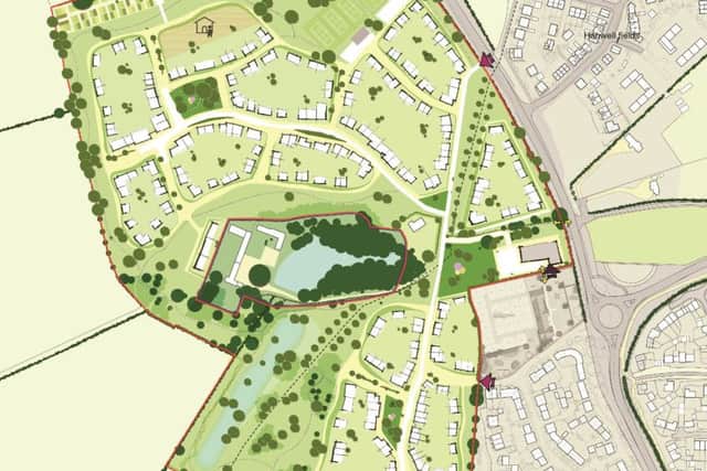 How the housing development on Drayton Lodge Farm could look. Photo: Savills NNL-190624-121847001