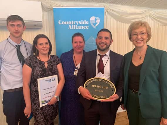 (L-R) Richard Harris, Robi Brenchley, Margaret Behan and Stephen Smith with Andrea Leadsom MP at the Countryside Alliance Awards at the House of Lords. Photo: Andrea Leadsom's office