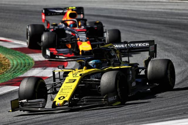 Daniel Ricciardo takes a corner for the Enstone-based Renault Sport F1 team in Sunday's Austrian Grand Prix
