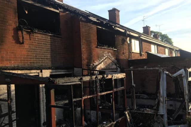 Stan and Pat Newman's house is now an empty charred shell after Saturday night's blaze