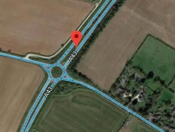 A man was left with serious injuries after crashing in a Caterham on the A43 near Evenley Picture from Google