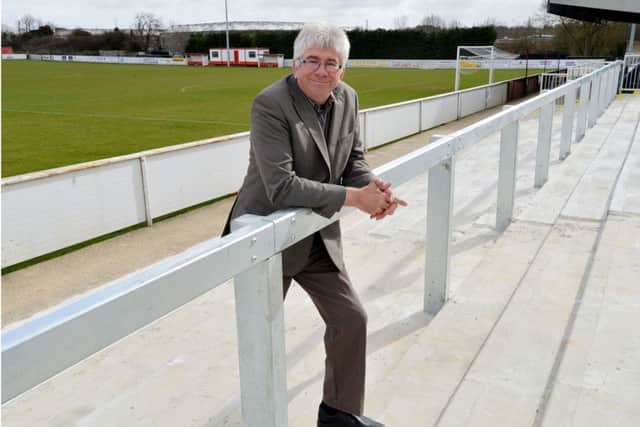 Brackley Town chairman Francis Oliver at St James Park