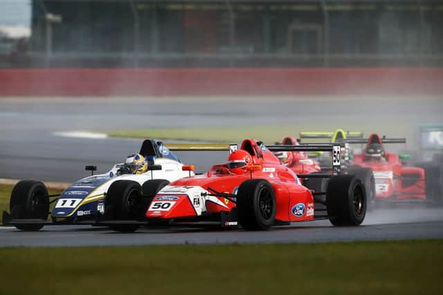 Bart Horsten on his way to second place in Sundays F4 British Championship at Silverstone