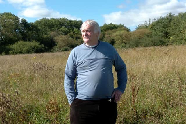 Stuart Dancer on the site of the service station he planned on the A43 which has been refused permission.
