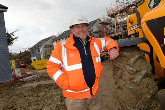 Councillor John Donaldson on site at the Build! project in Lincoln Close, Banbury. NNL-161201-125008009